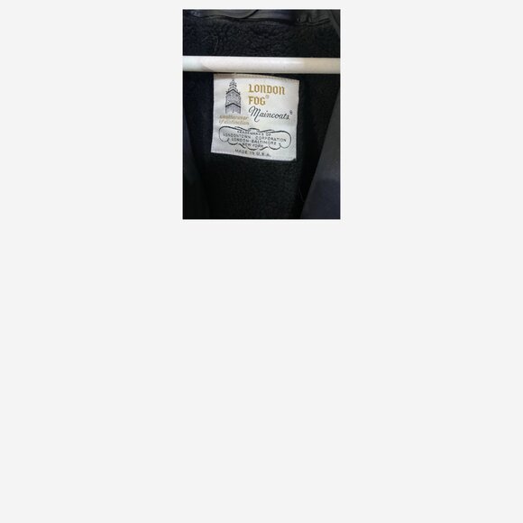 Vintage London Fog Maincoats Trench Coat Women’s 8 Petite Black Ruched Collar US - Picture 4 of 5